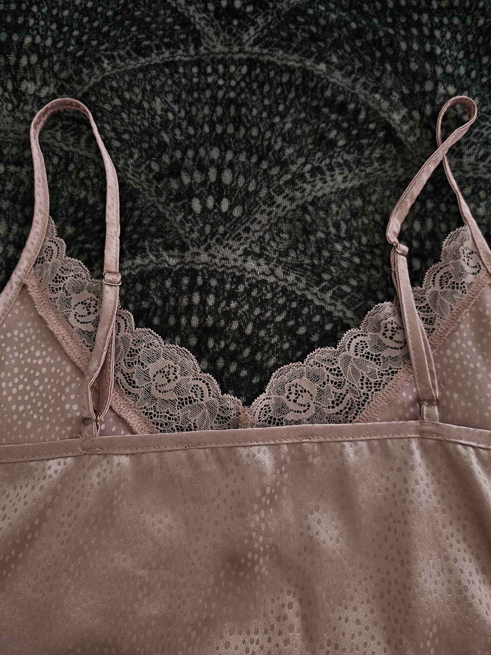 BCBGMaxAzria Satin Lace Cami & Shorts Set in Dusty Rose - Picture 9 of 15